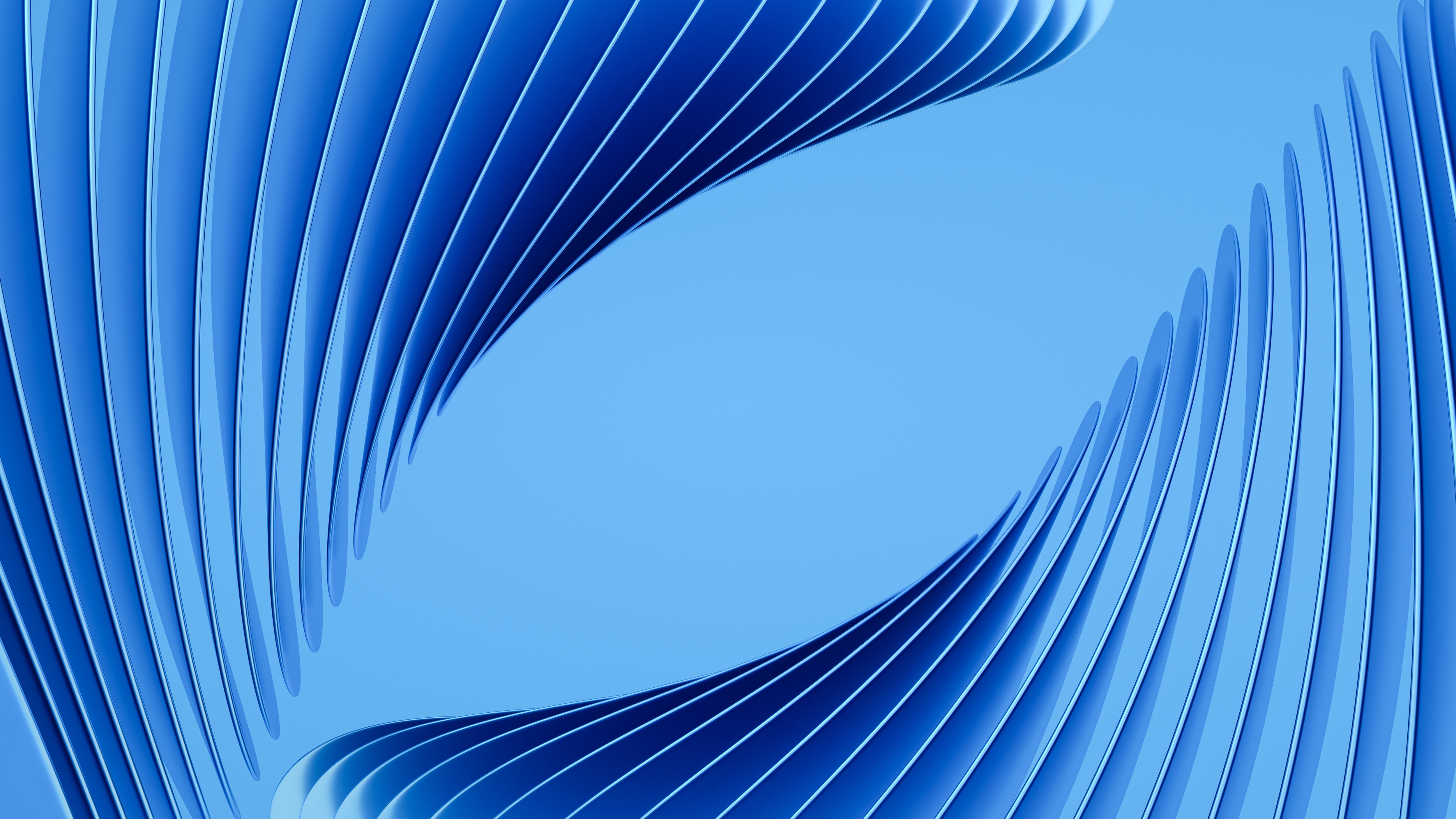 Fluid Blue Waves: Digital Abstract Motion 4K Wallpaper