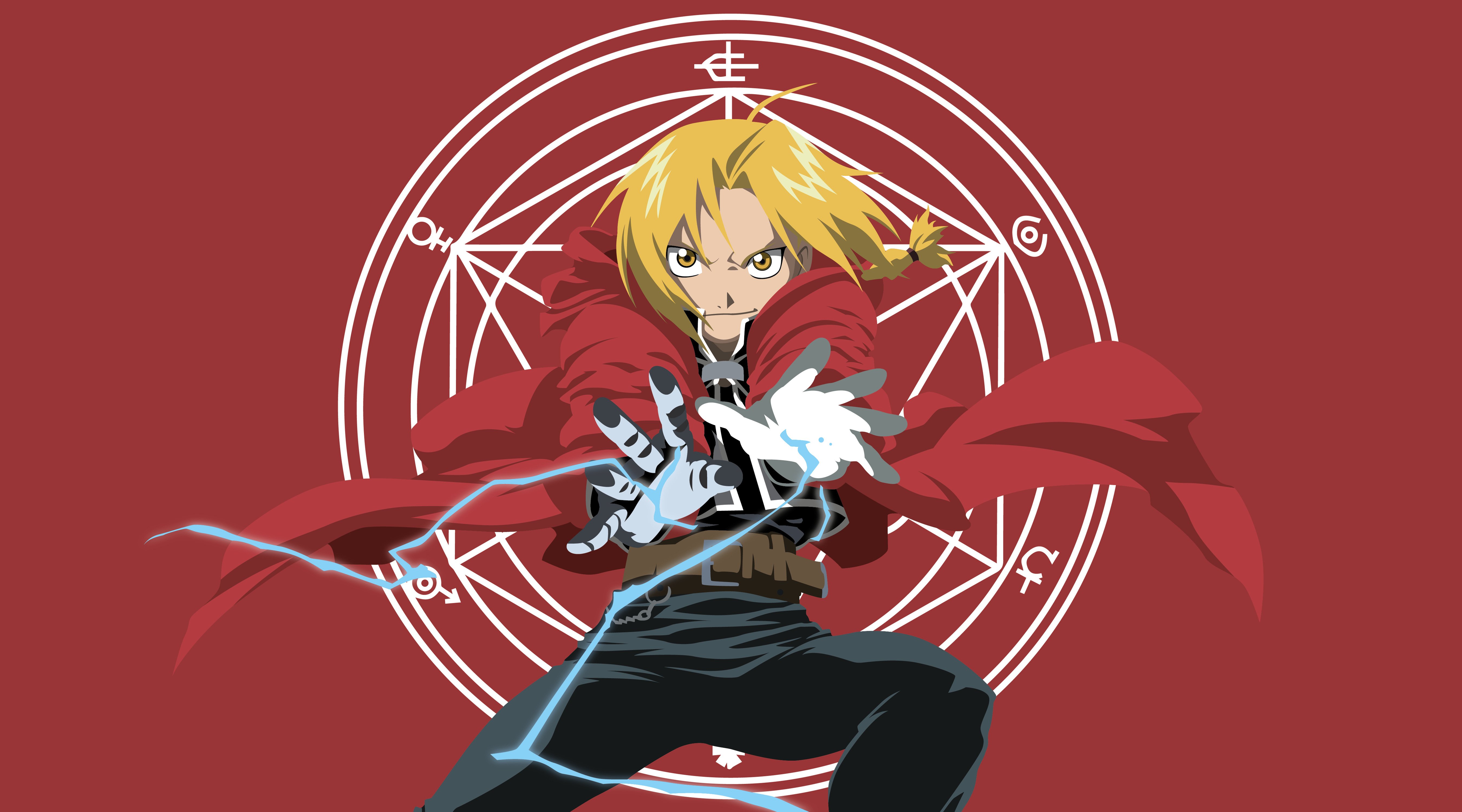 Edward Elric: Alchemical Lightning Strike 4K 5K Wallpaper