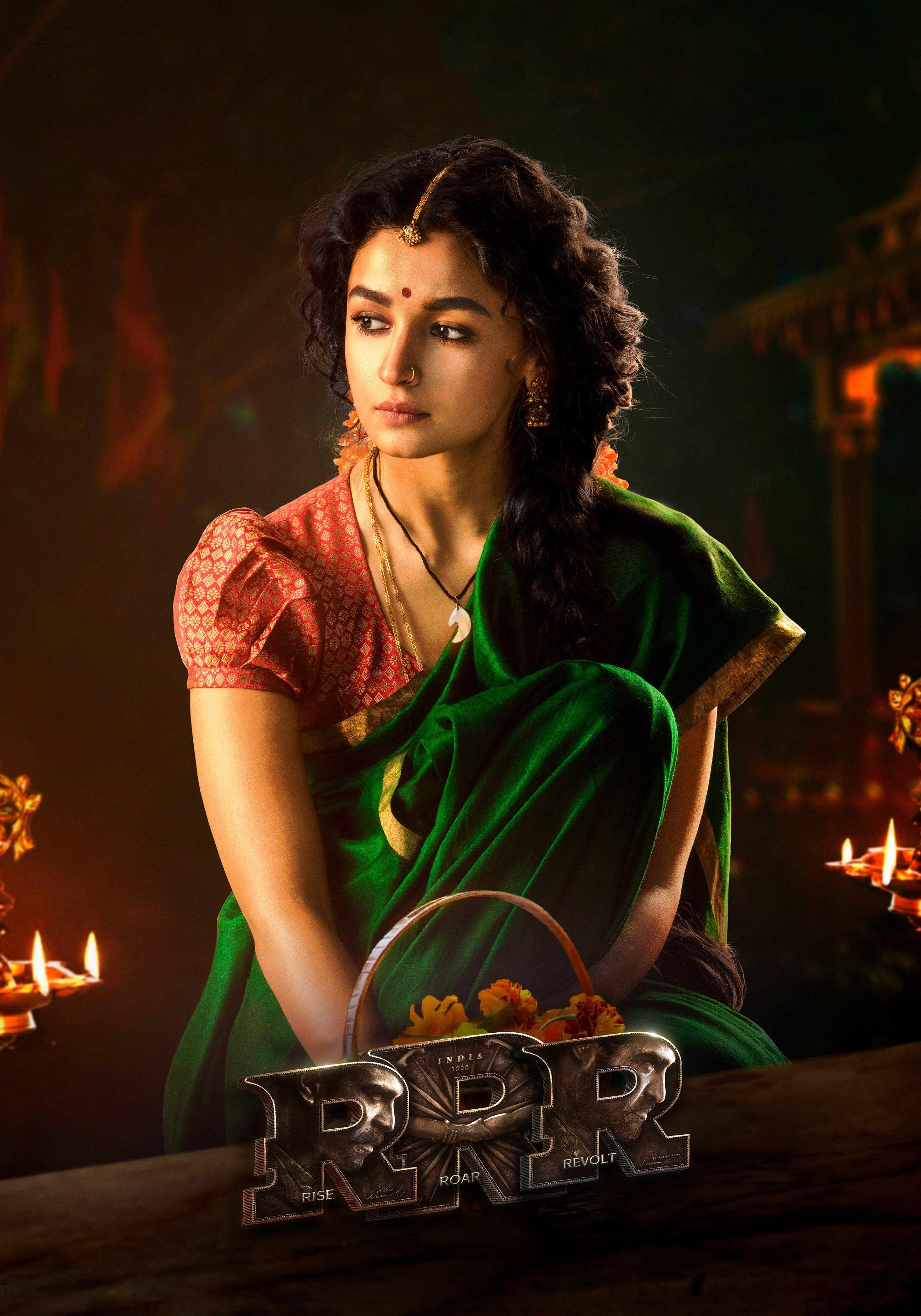 Sita's Grace: RRR's Iconic Character Wallpaper