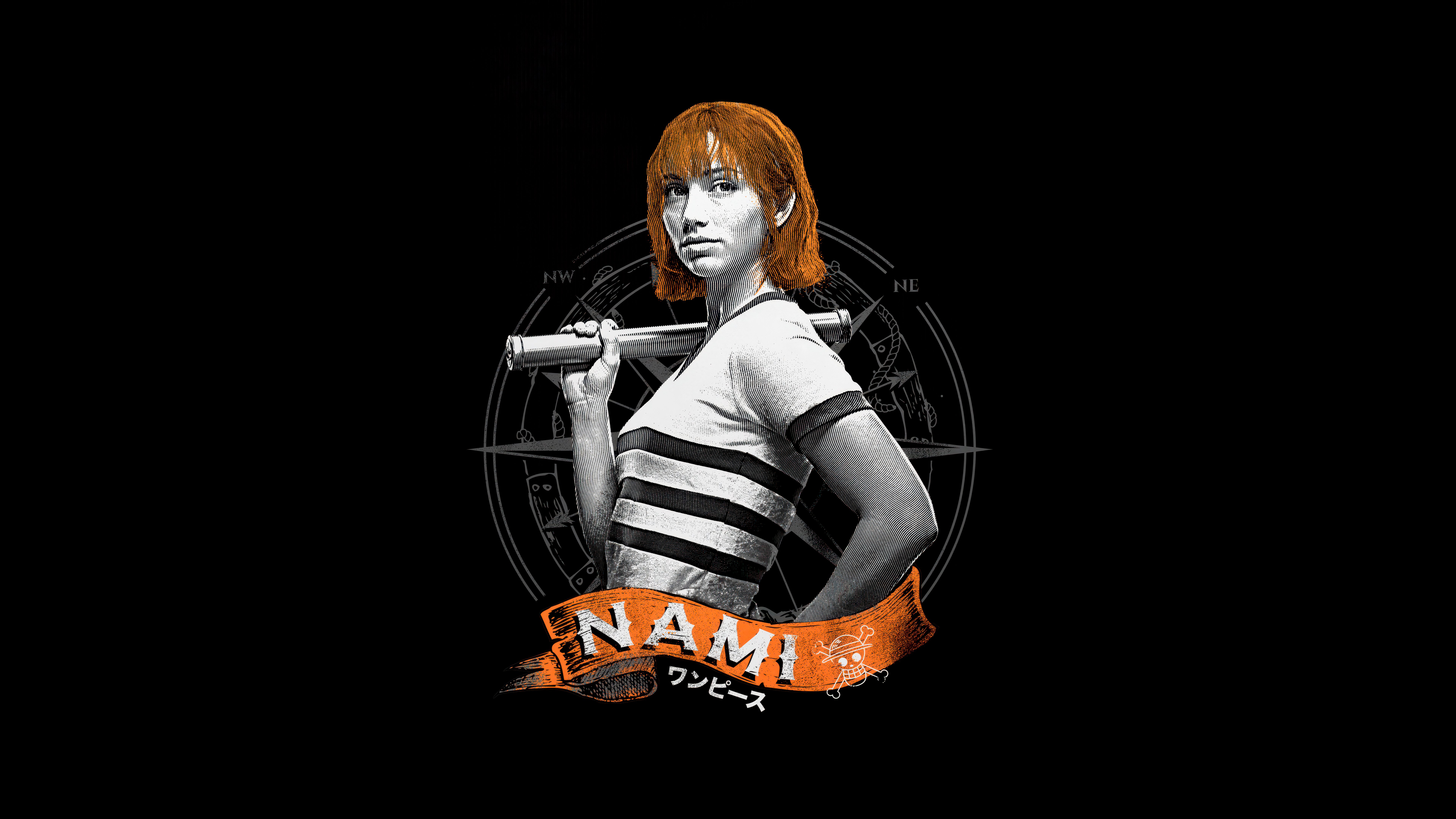 Emily Rudd: Nami One Piece Portrait 4K 5K 8K Wallpaper