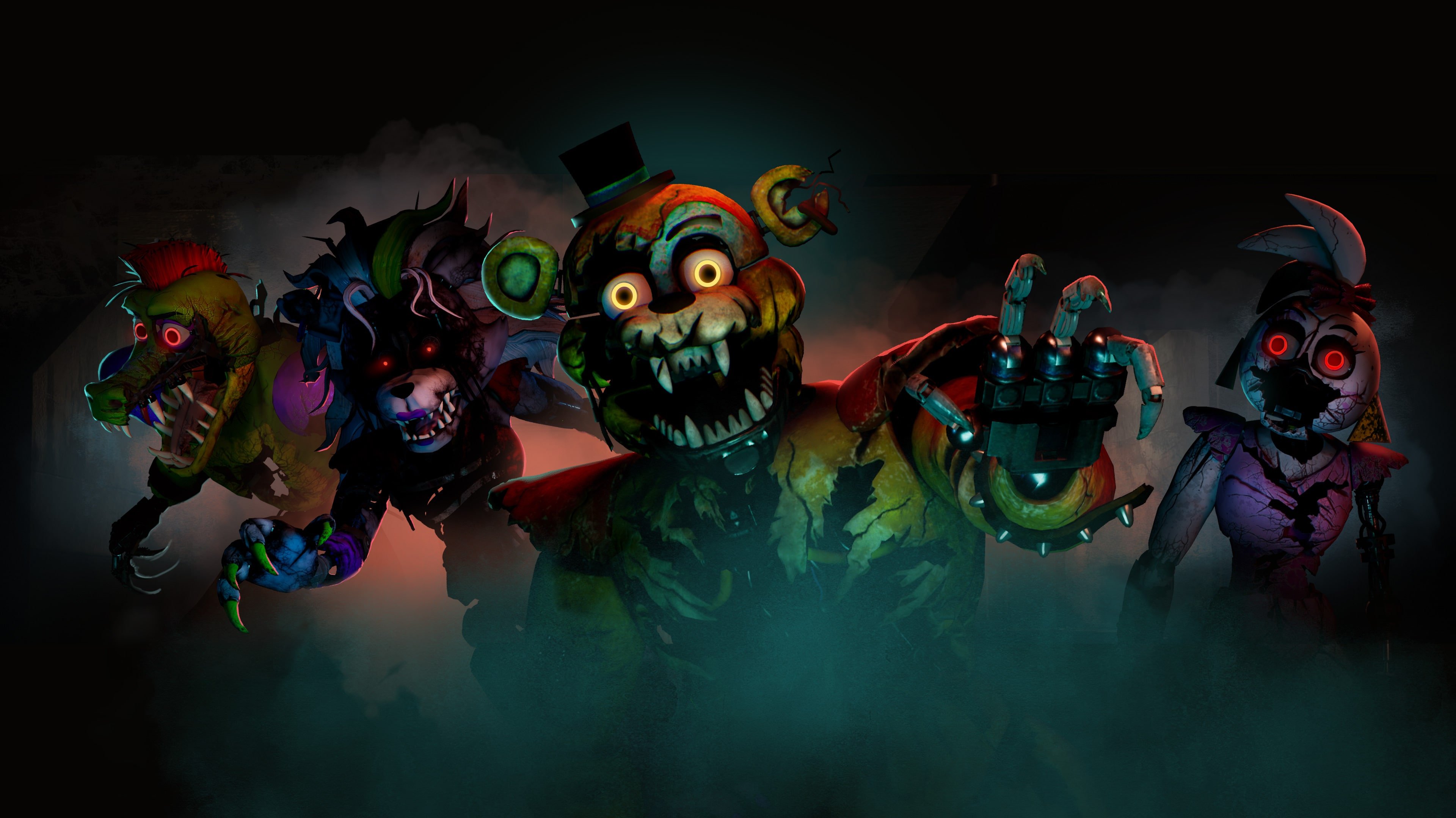 FNAF: Security Breach - Nightmare Animatronics 4K Wallpaper