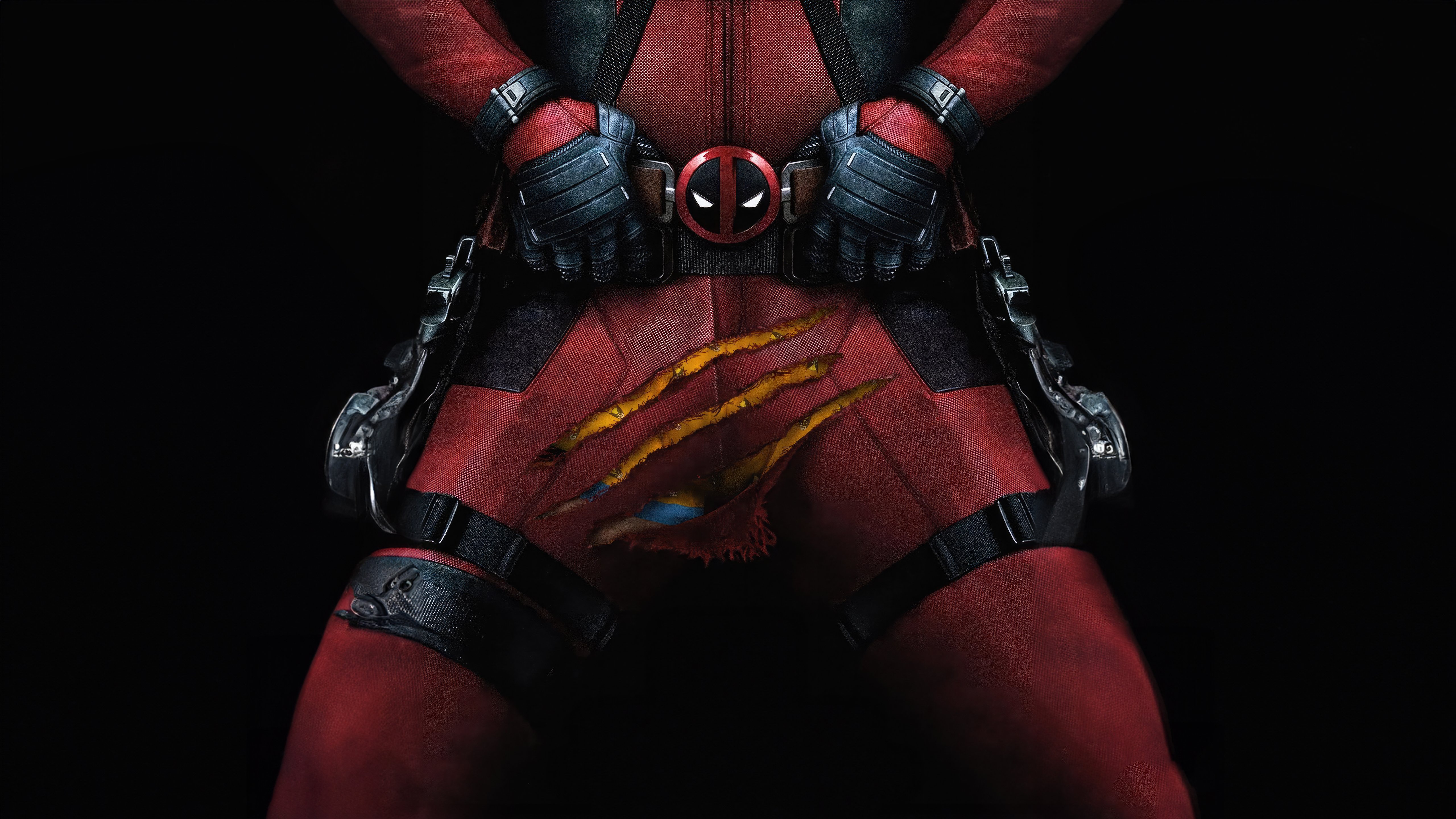 Deadpool: Wolverine Battle Stance 4K 5K Wallpaper