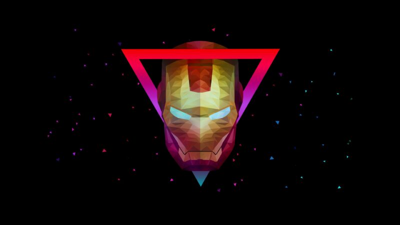Iron Man: Geometric Guardian 4K Wallpaper