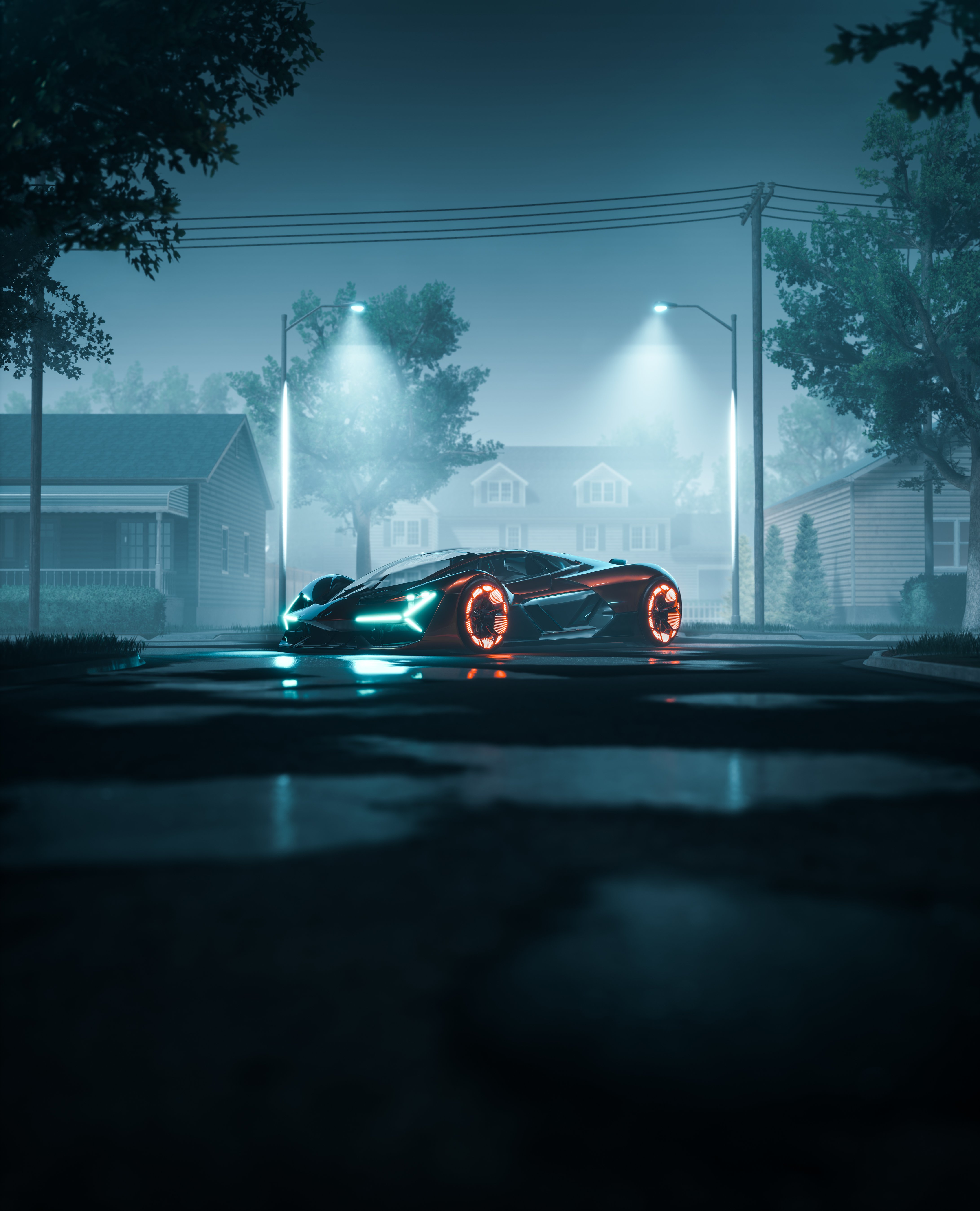 Lamborghini Terzo: Night Prowl 4K Wallpaper