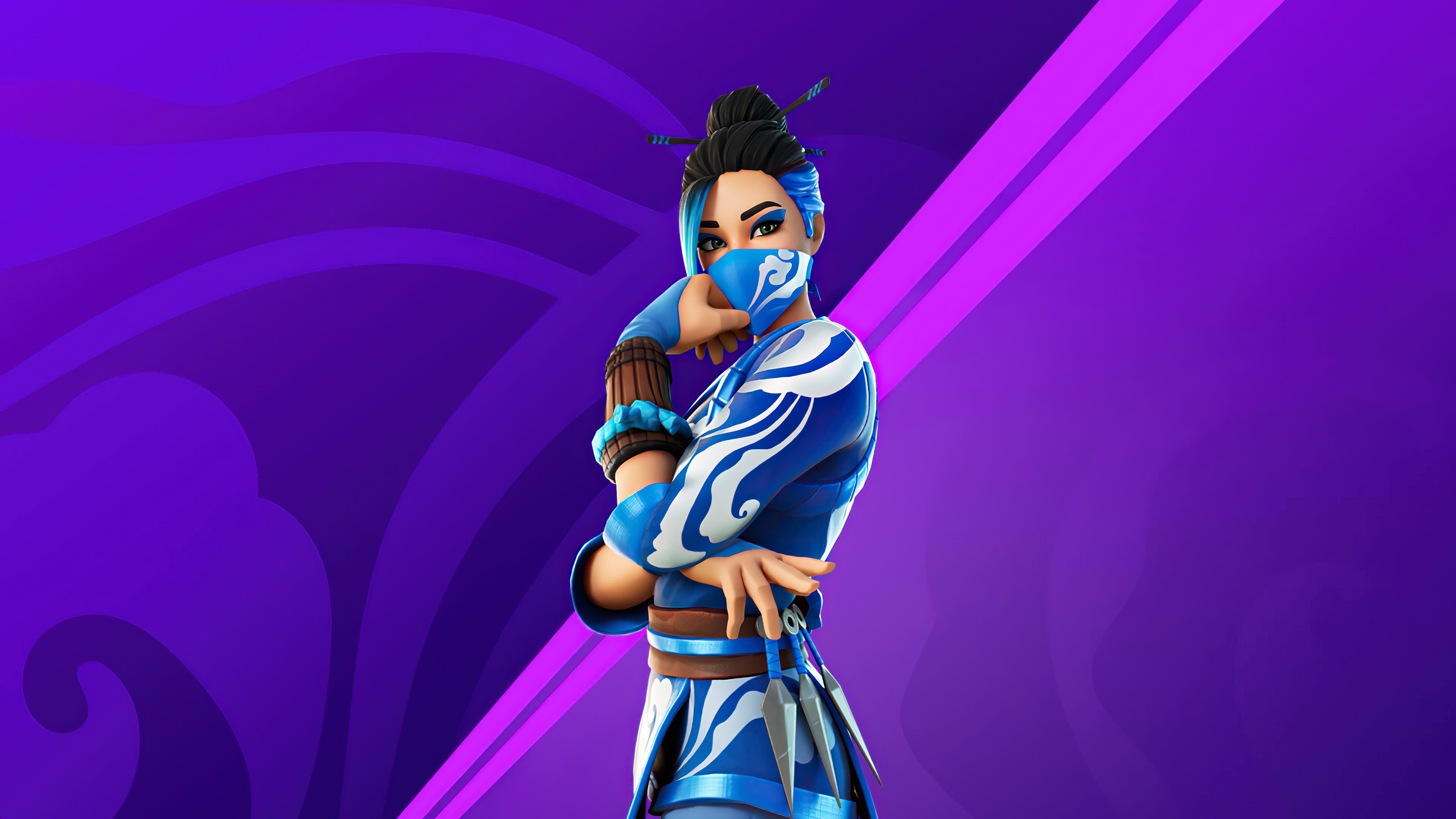 Red Jade's Epic Fortnite Pose 4K Wallpaper