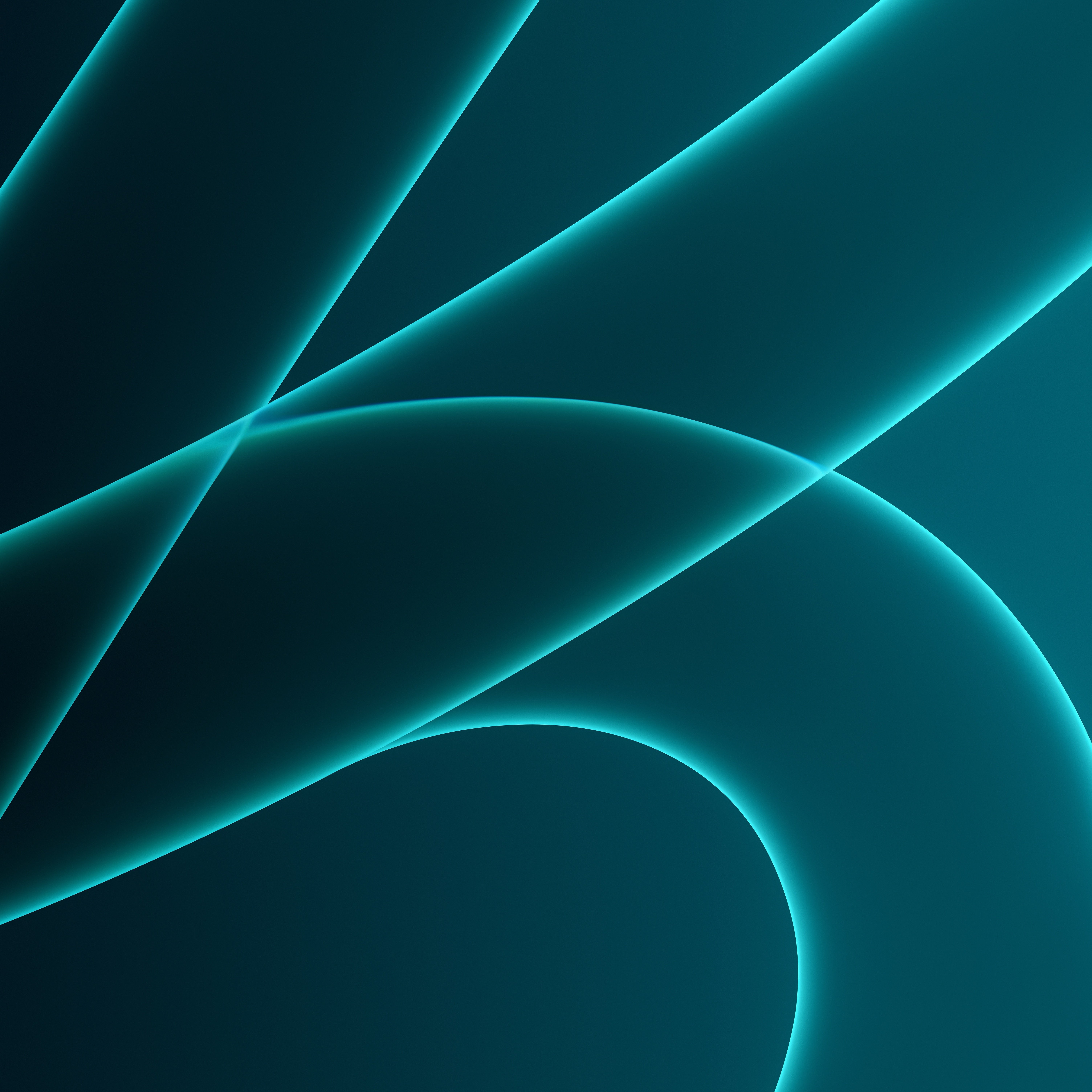 Cyan Curves: iMac 2021 Wallpaper 4K 5K Wallpaper