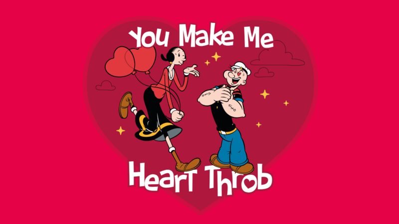 Popeye's Heart-Throb Valentine 4K 5K Wallpaper