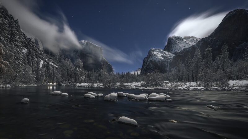 Yosemite Winter Serenity 4K 5K Wallpaper