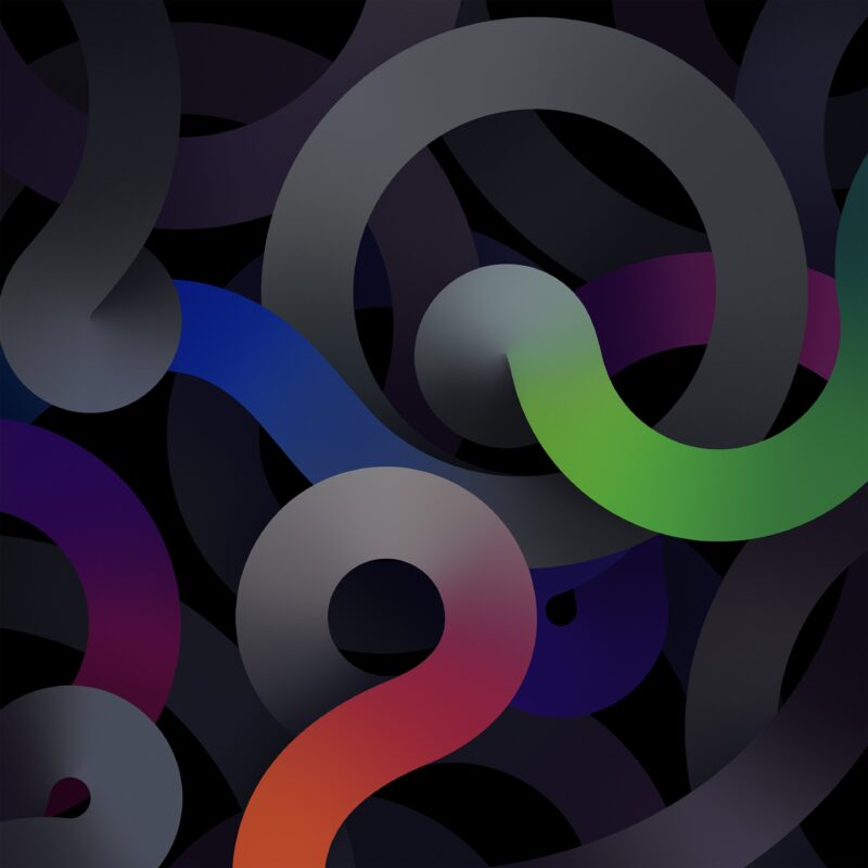 iPadOS 14 Dark Vibes 4K Wallpaper