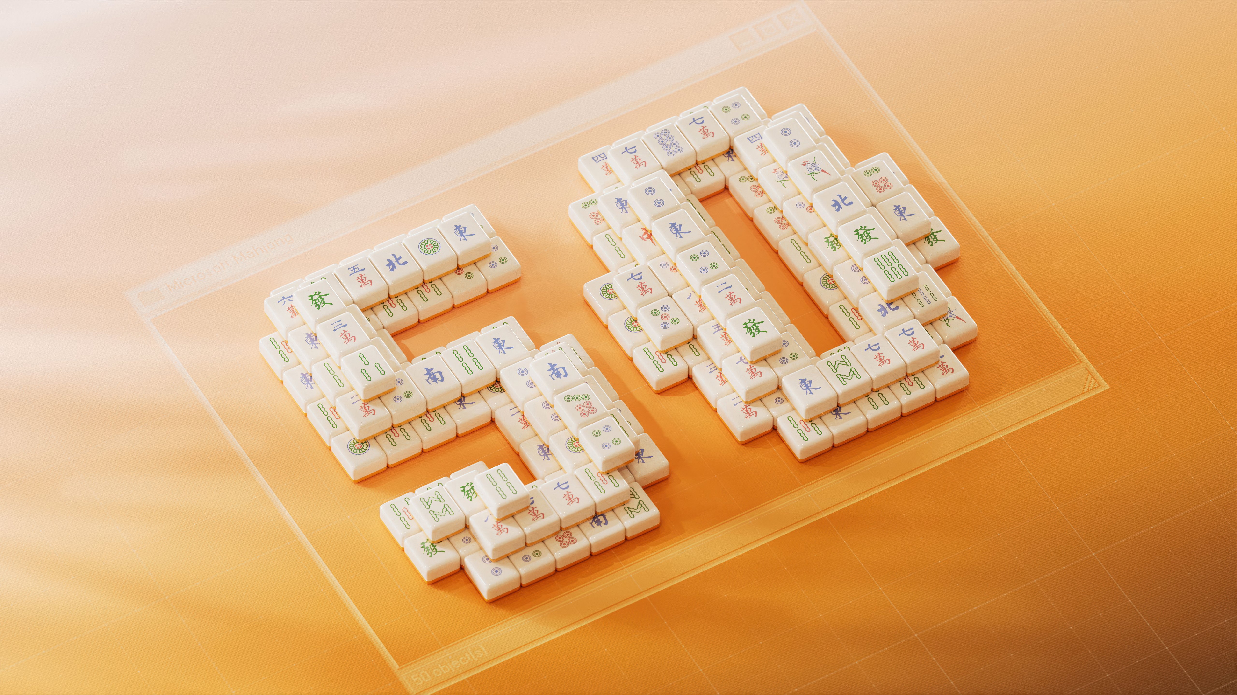 Mahjong Magic: 50 Years of Windows Gaming 4K 5K Wallpaper