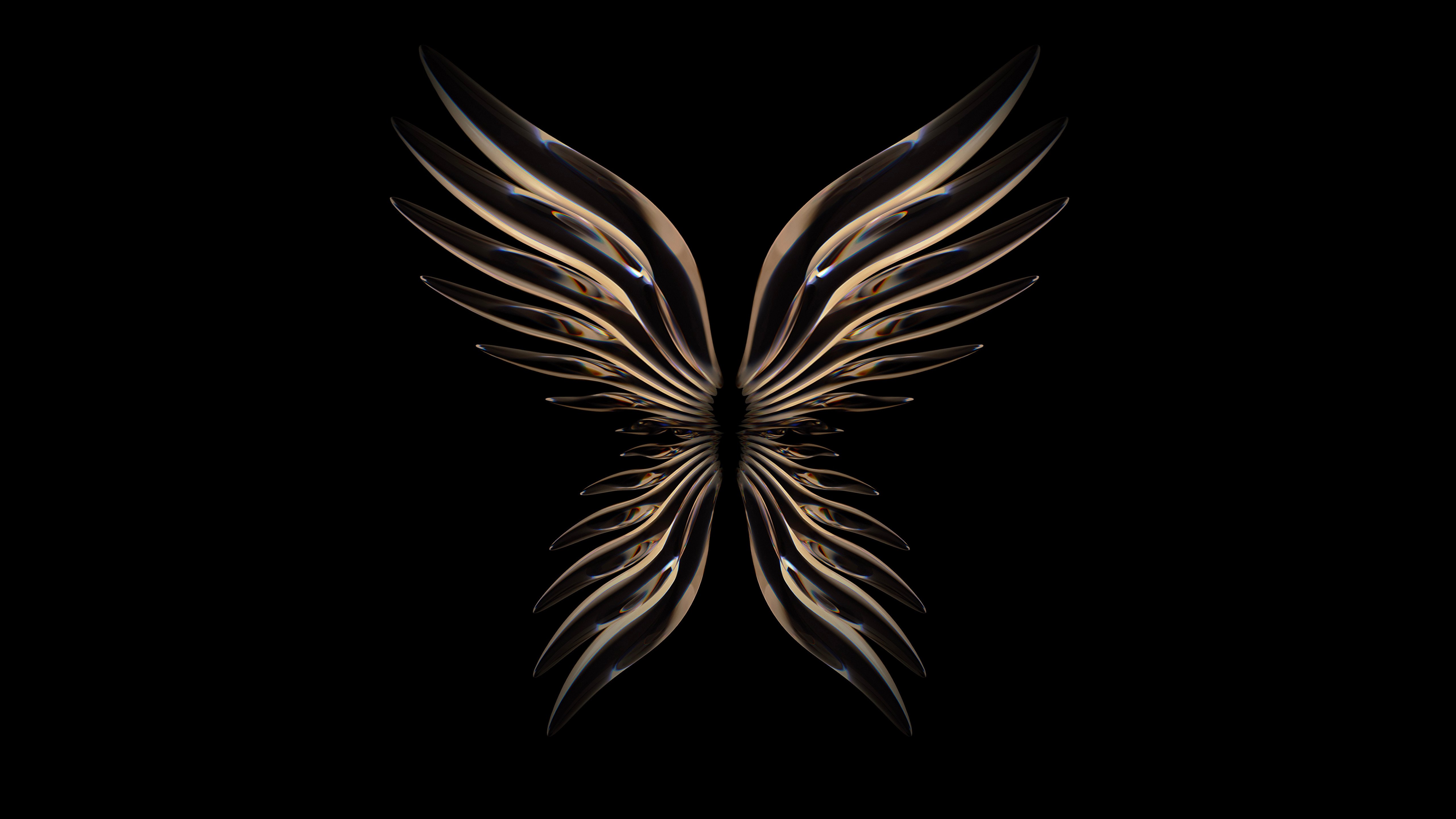 Ethereal Wings of Shadows 4K 5K Wallpaper