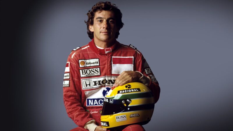 Senna: Racing Legend in Red 4K Wallpaper