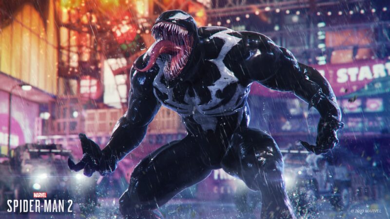 Venom: Symbiote Unleashed in Marvel's Spider-Man 2 4K Wallpaper