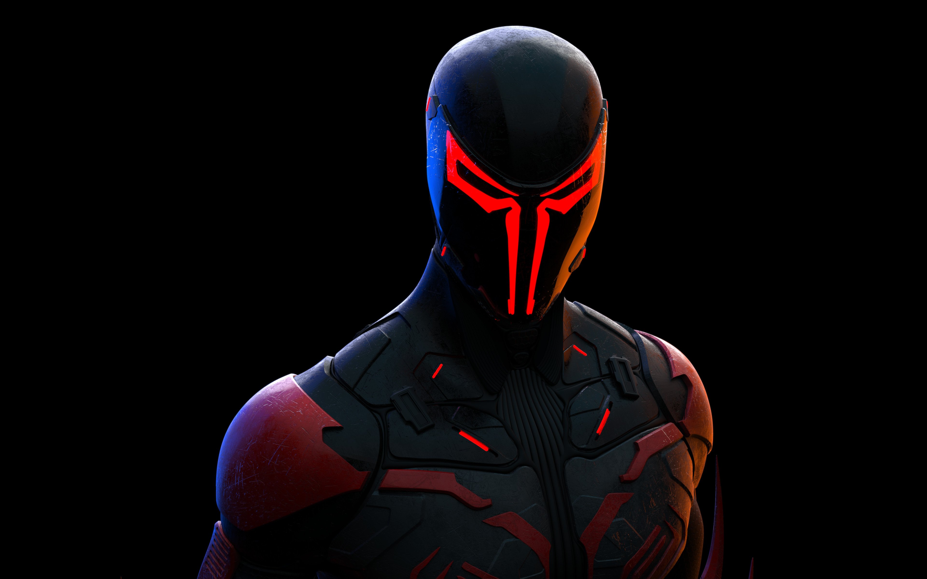 Spider-Man 2099: Neon Cyber Vigilante 4K Wallpaper