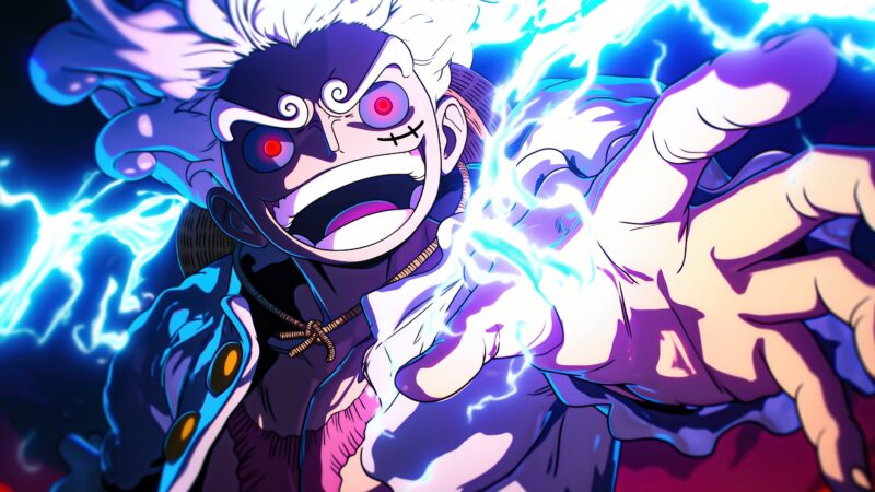 Luffy Gear 5: Sun God Nika Unleashed 4K 5K Wallpaper