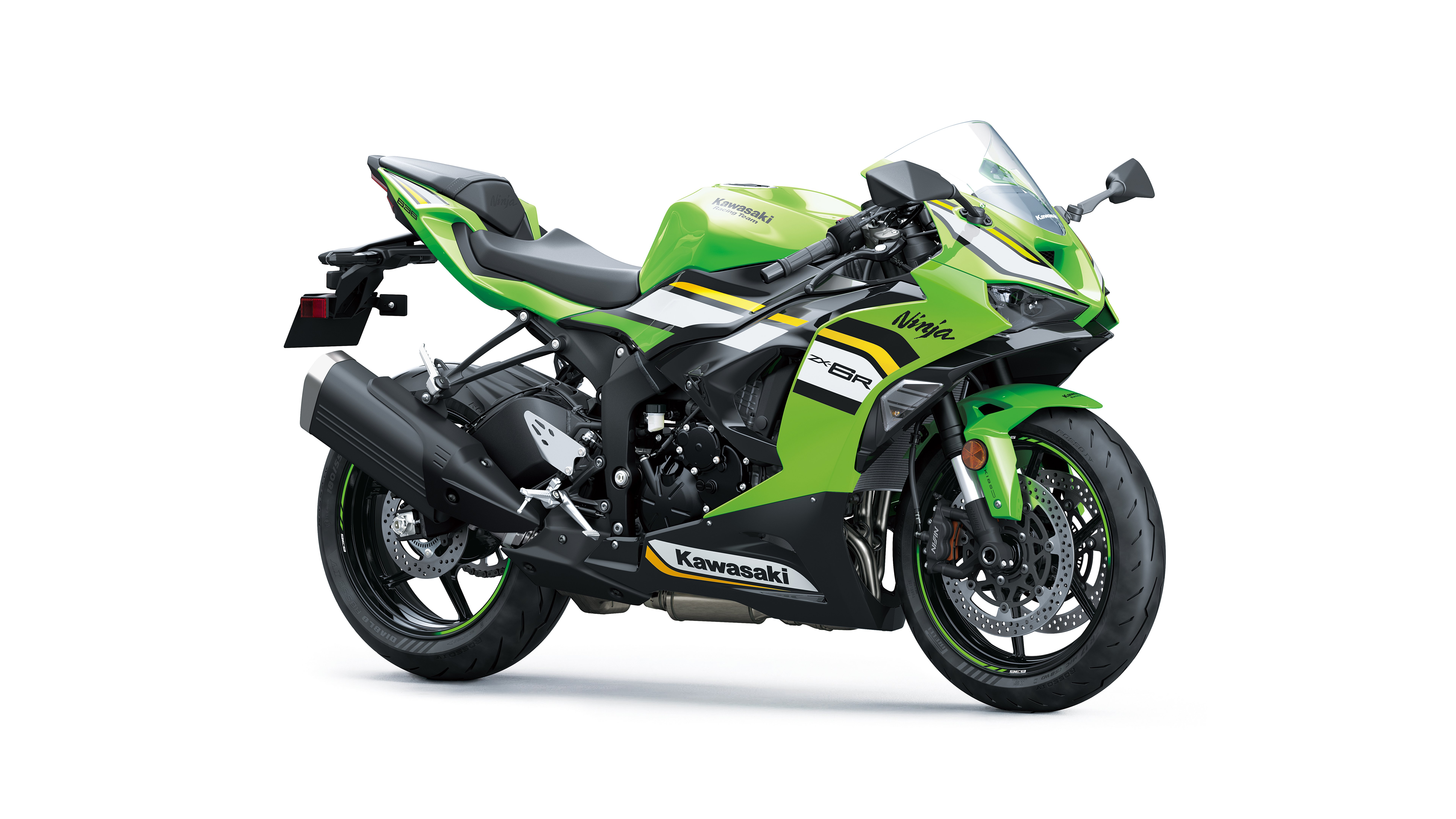 Kawasaki Ninja ZX-6R: Green Speed Machine 4K 5K 8K Wallpaper