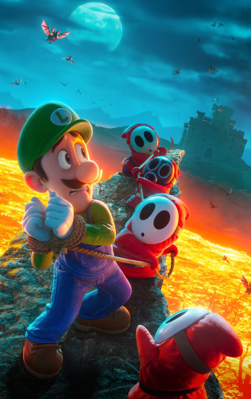 Luigi's Lava Leap of Courage 4K Wallpaper