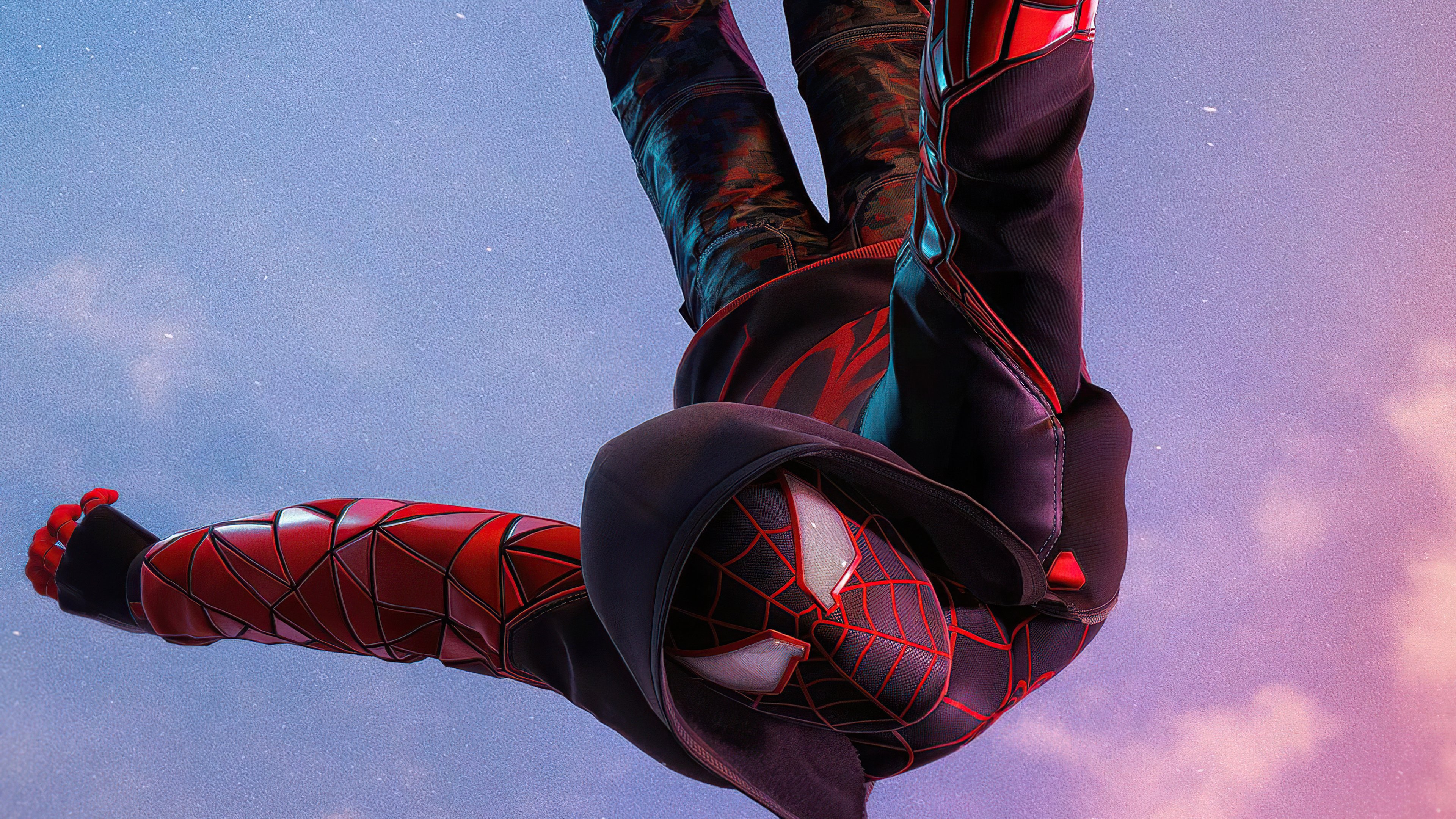 Miles Morales: Midair Spider Stance 4K Wallpaper
