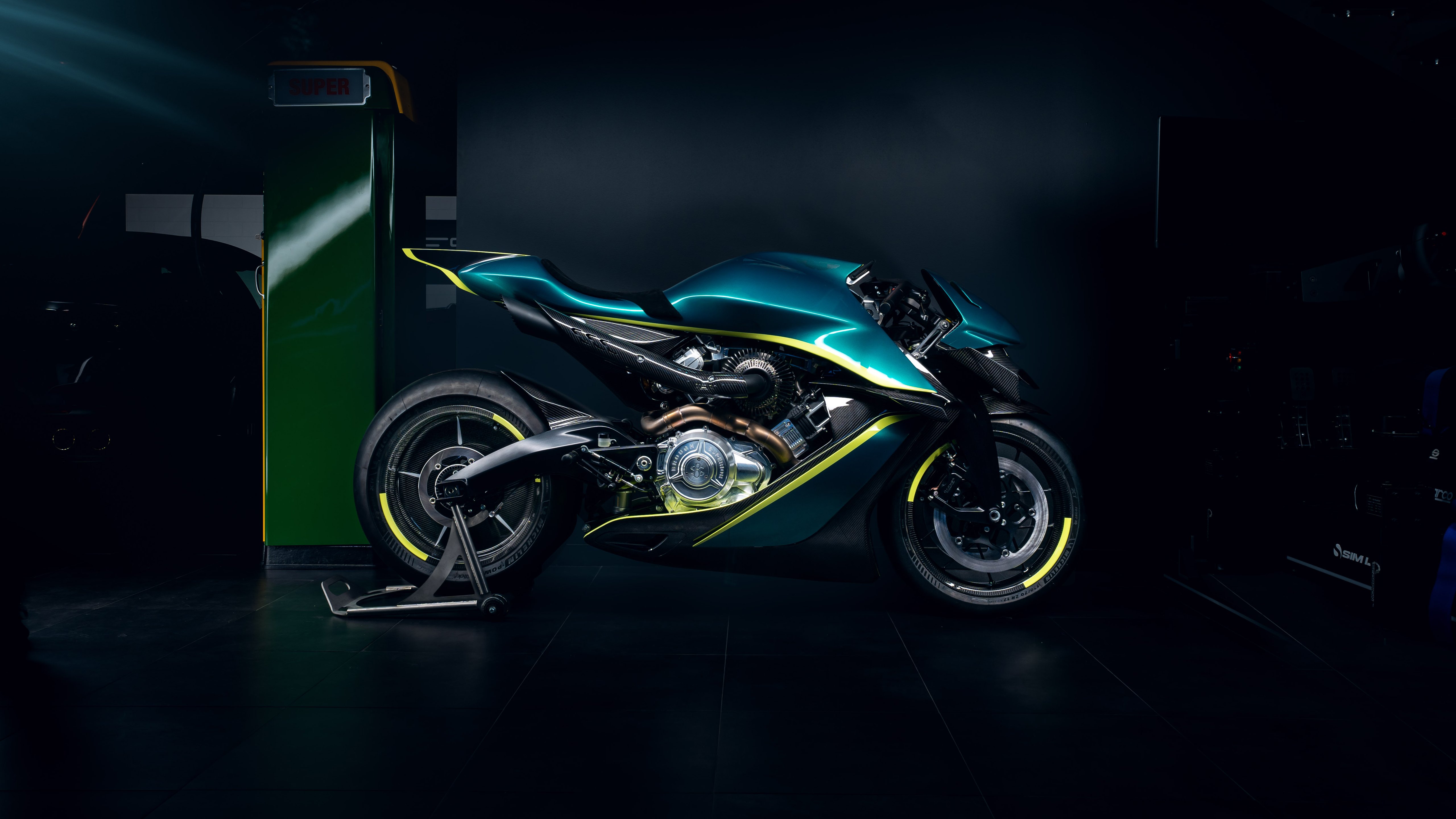 Aston Martin AMB 001 Pro: Dark Motorbike Marvel 4K 5K Wallpaper