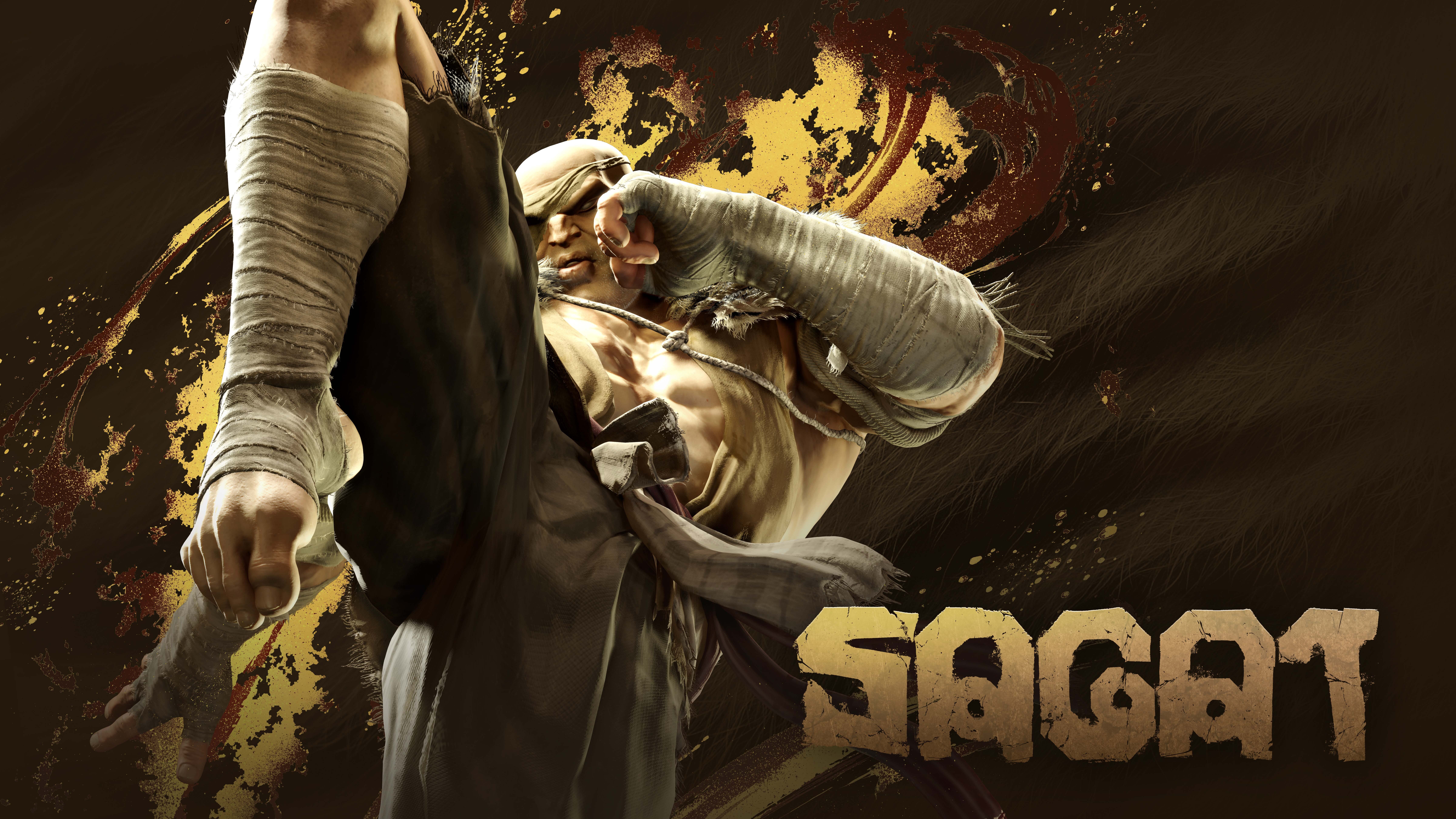 Sagat: Street Fighter 6 Epic Battle Pose 4K 5K 8K Wallpaper