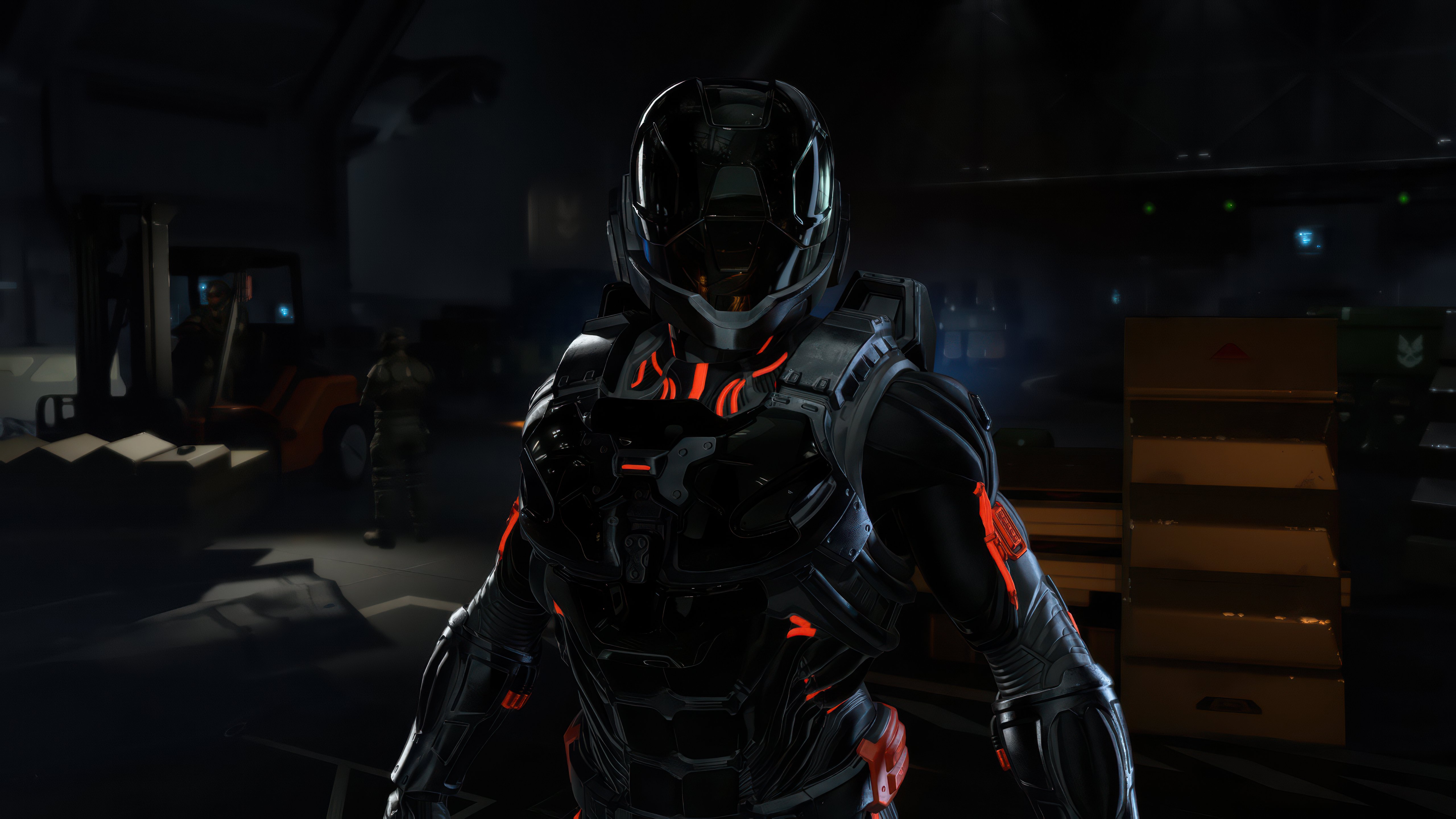 Halo Infinite: Spartan Armor Shadows 4K 5K Wallpaper