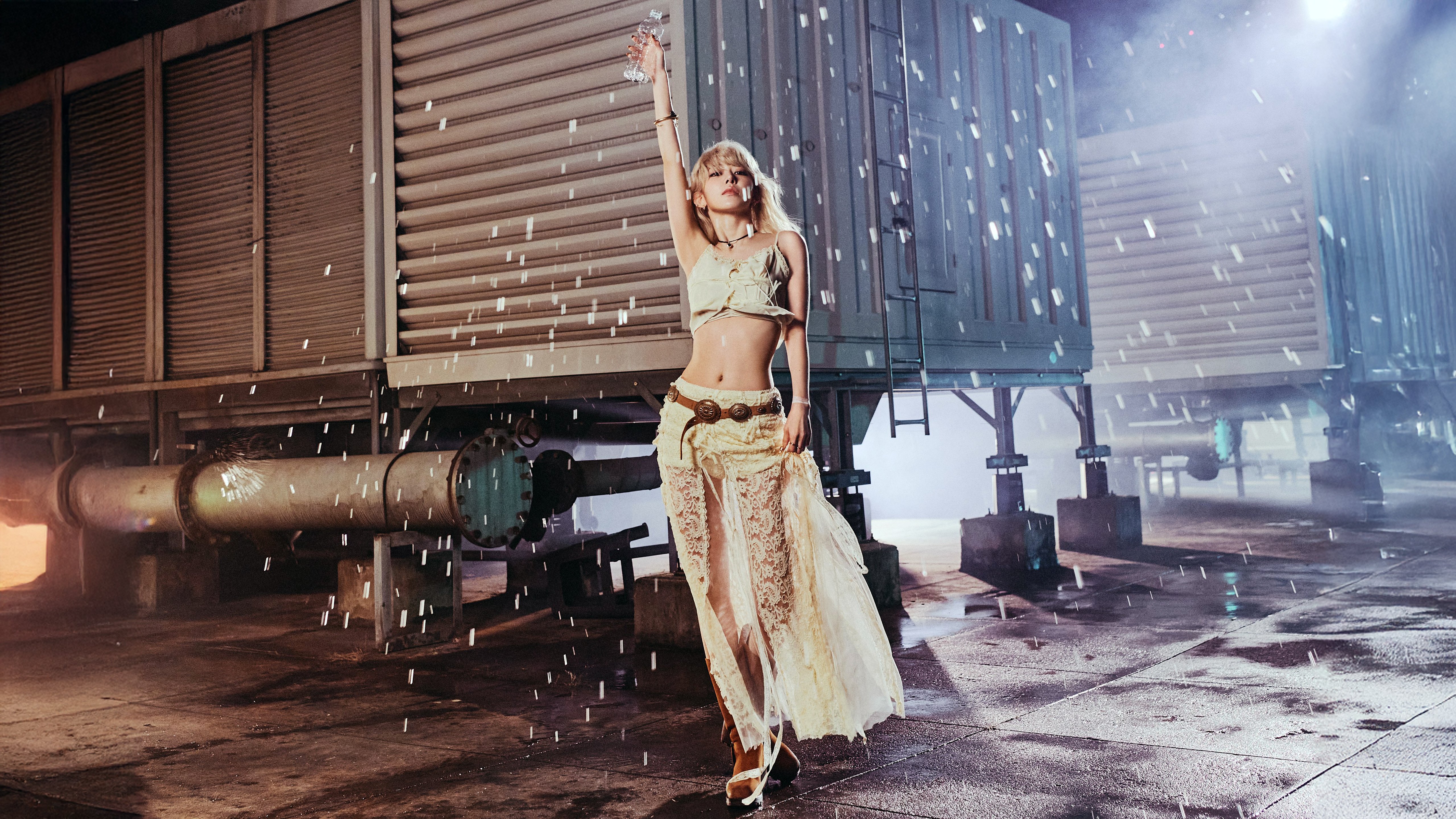 Sakura Miyawaki: Ethereal Stage Presence 4K 5K Wallpaper