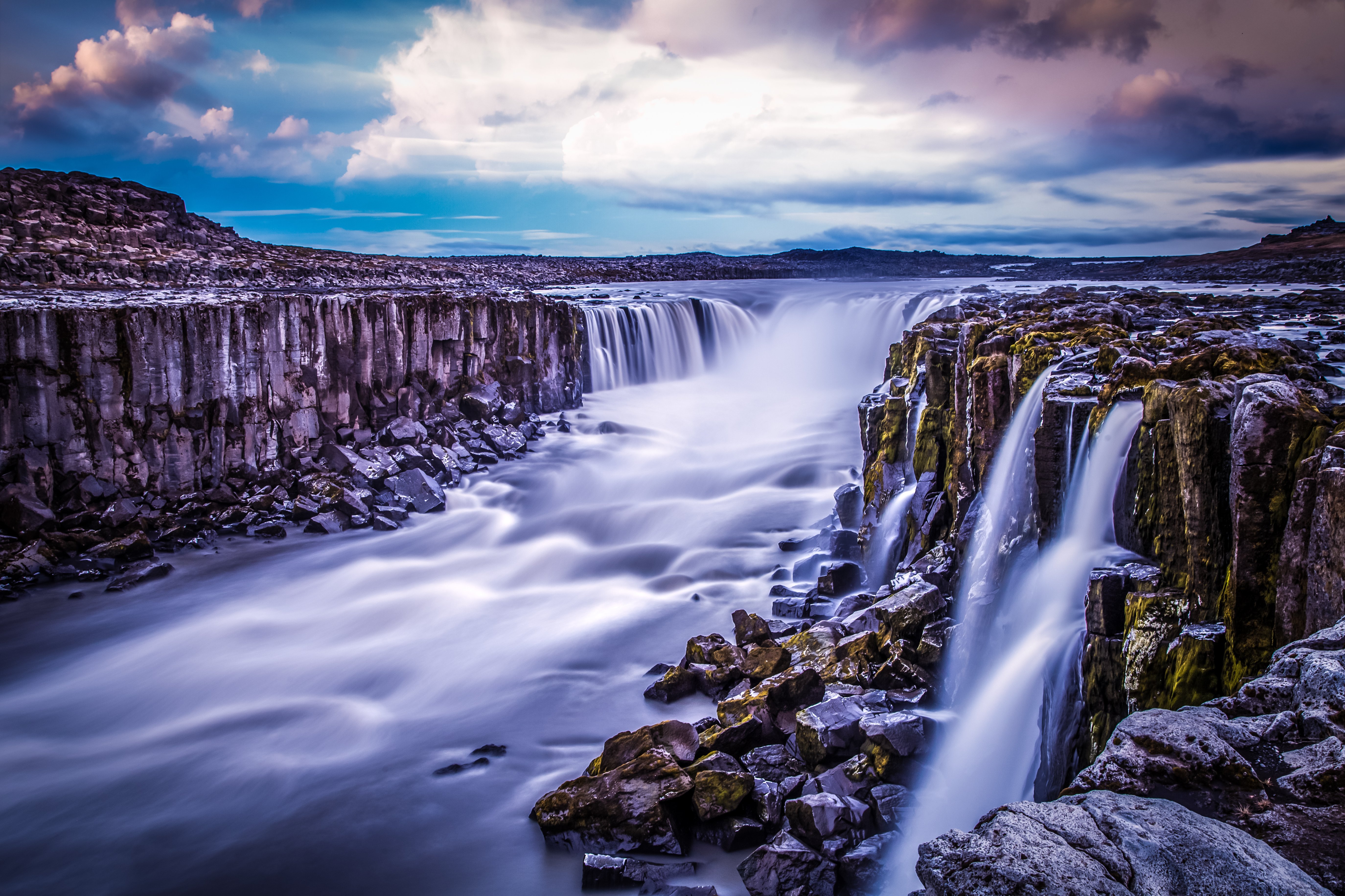 Selfoss Waterfall: Iceland's Majestic River Symphony 4K 5K Wallpaper
