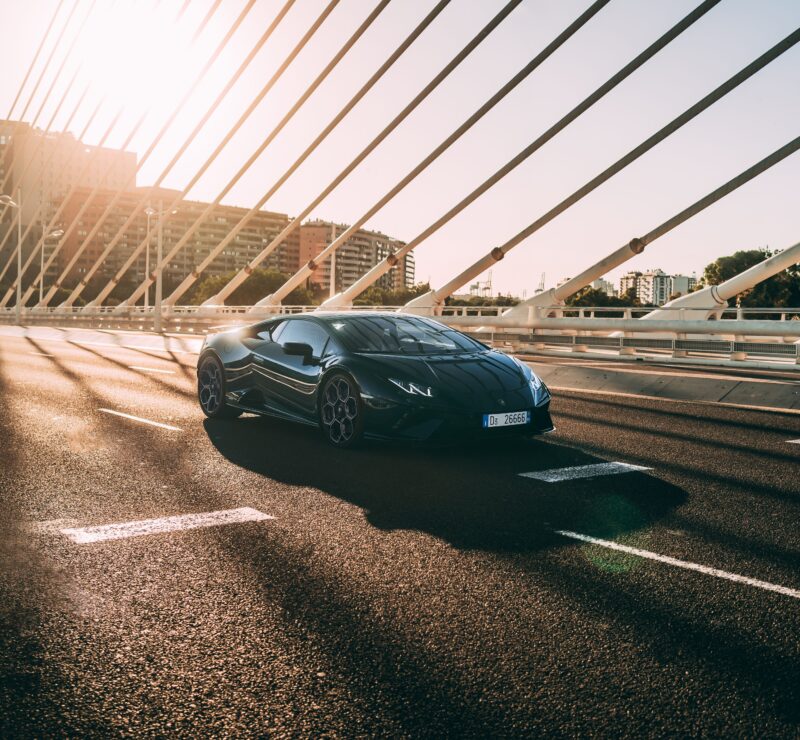 Lambo Huracán Tecnica: Racing the Sunset 4K 5K Wallpaper