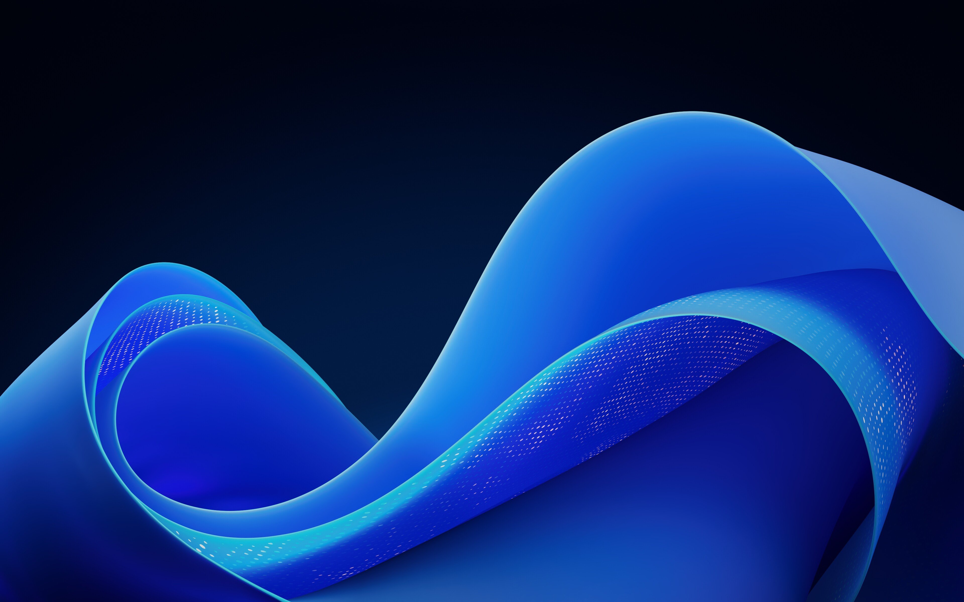 Windows Server 2025: Midnight Blue Wave 4K Wallpaper