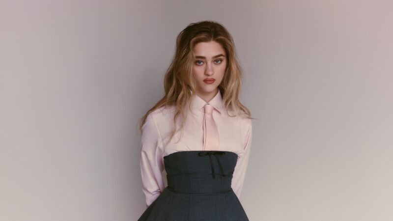 Lizzy Greene: Elegance in Monochrome 4K 5K Wallpaper