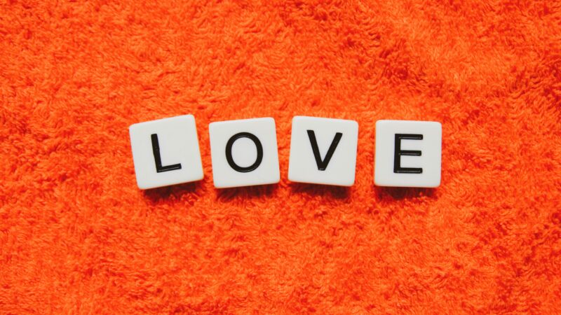 Love Spelled with Wooden Blocks 4K 5K 8K Wallpaper