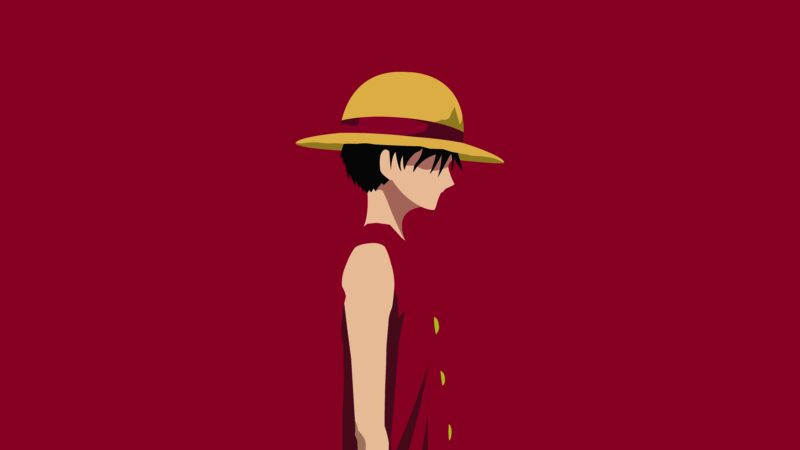 Luffy: Straw Hat Hero Minimalist Art 4K 5K 8K Wallpaper