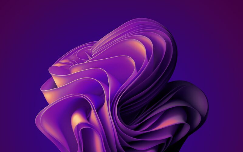 Windows 11 Purple Flow 4K Wallpaper