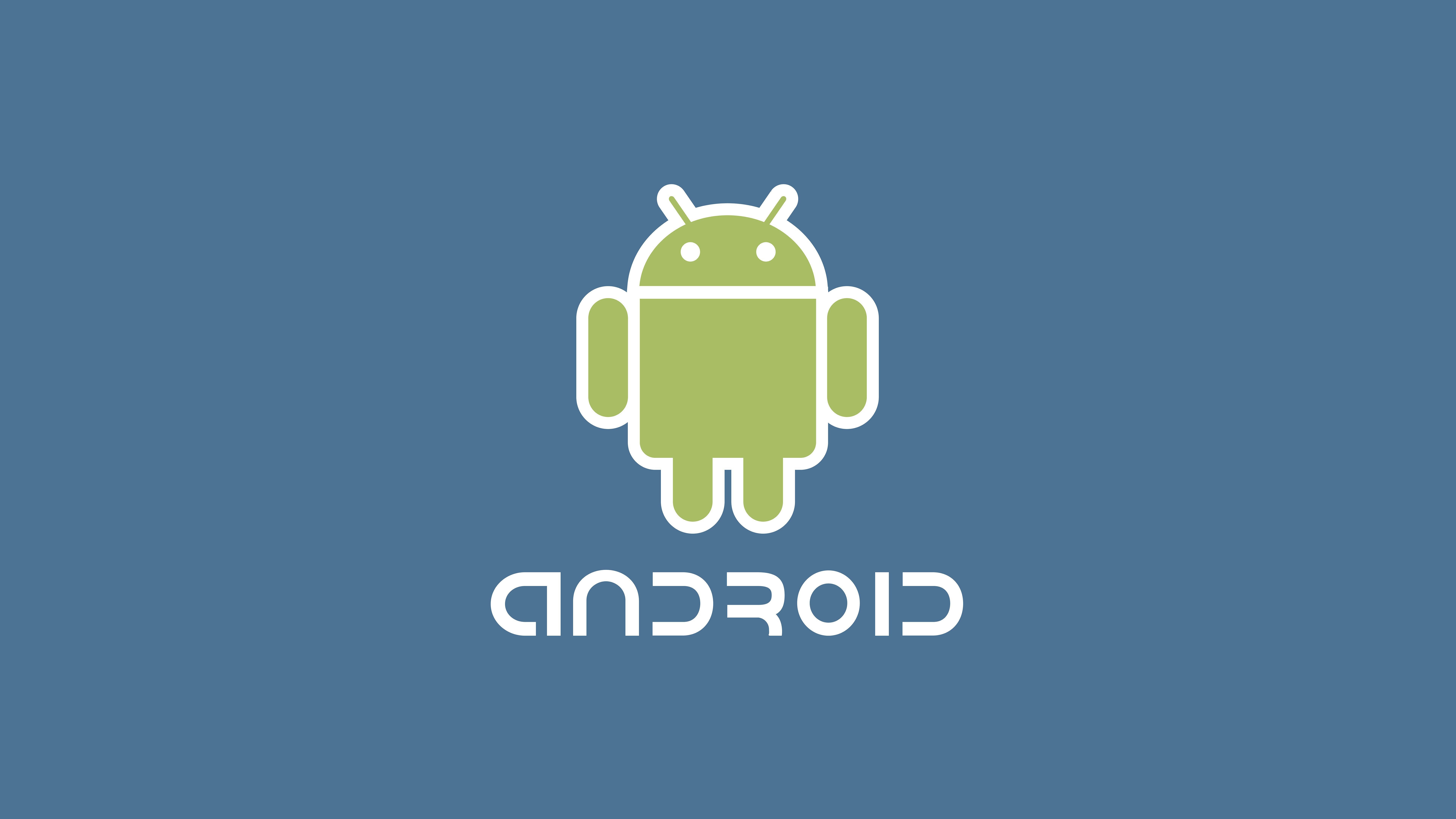 Android Robot: Tech Mascot Minimalism 4K 5K 8K Wallpaper