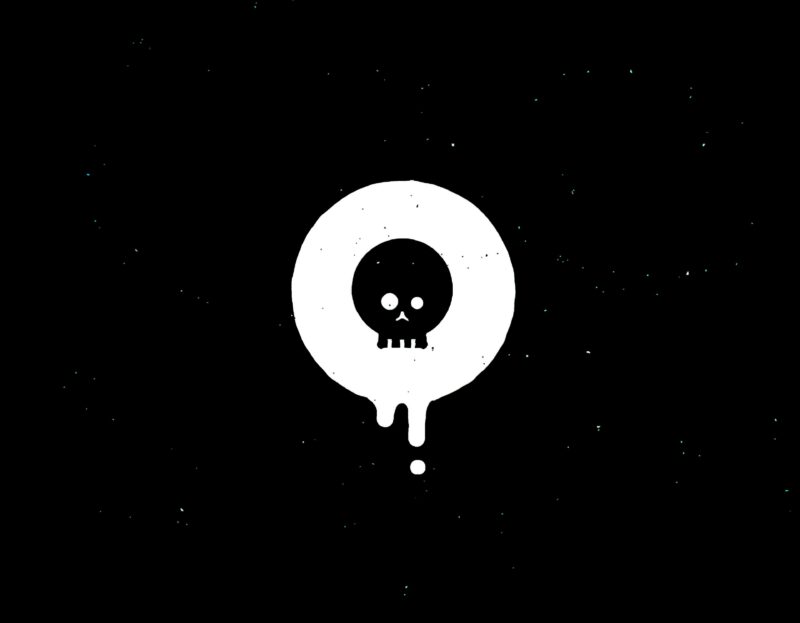 Drippy Skull Melt 4K Wallpaper