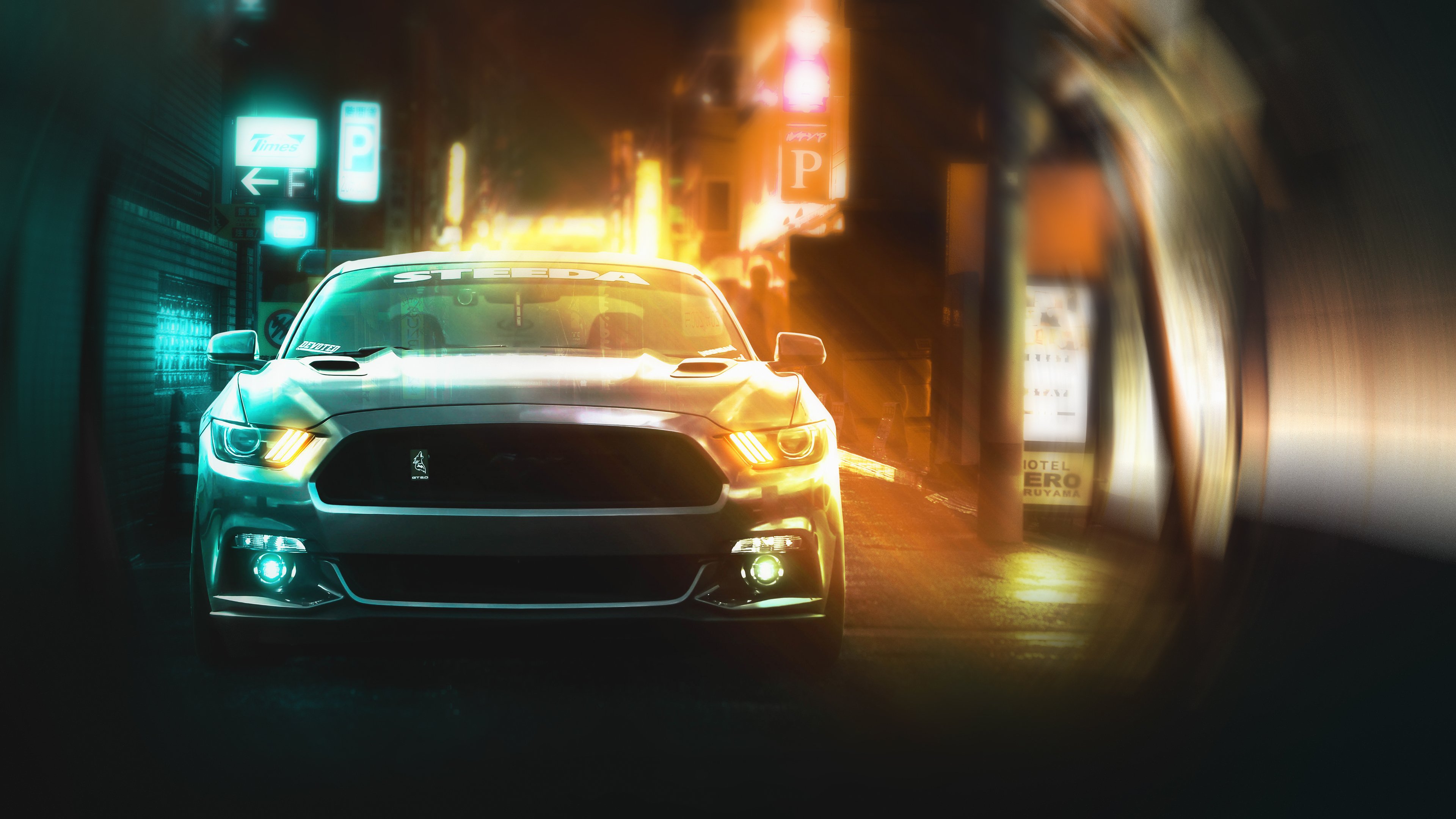 Midnight Mustang Roar 4K Wallpaper