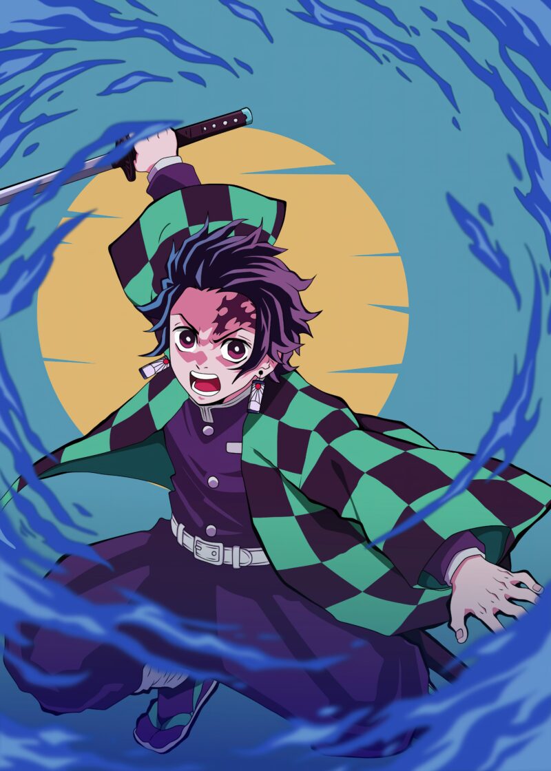 Tanjiro's Water Breathing Unleashed 4K 5K Wallpaper