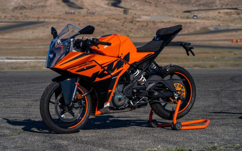 2022 KTM RC 390: Orange Speed Demon 4K Wallpaper