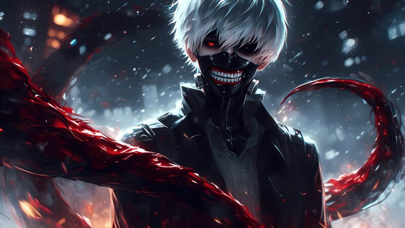 Kaneki's Crimson Awakening 4K 5K Wallpaper