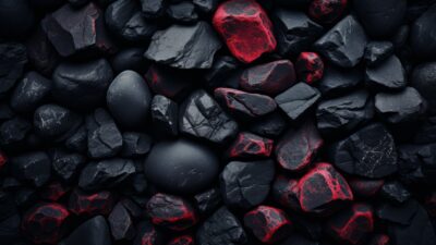 Volcanic Shadows: Embers of Stone 4K 5K Wallpaper