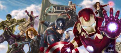 Avengers Assemble: Epic Marvel Battle 4K 5K Wallpaper