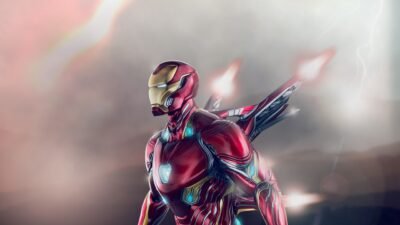 Iron Man: Cosmic Armor Fusion 4K Wallpaper