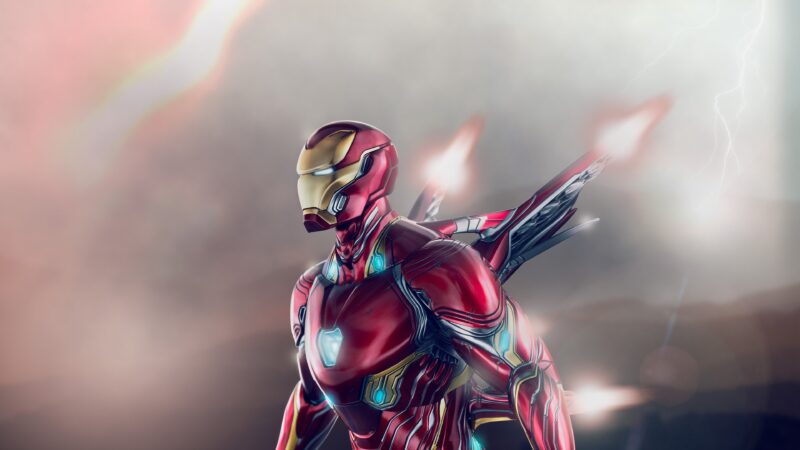 Iron Man: Cosmic Armor Fusion 4K Wallpaper