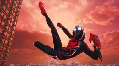Miles Morales: Midair Spider-Swing 4K Wallpaper